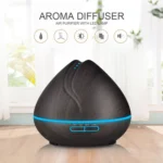 Diamond Wood Grain Remote Control Ultrasonic Humidifier Aromatherapy Machine Automatic Alcohol Sprayer with LED Lights, Capacity: 400mL, US Plug (Light Wood Color) - Image 4