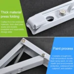8 inch Wall-mounted Foldable Stainless Steel Spring Storage Shelf for Dining Table - Image 5