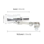 Universal Aluminum Turbo Sound Exhaust Muffler Pipe Whistle Car Simulator Whistler, Size: M - Image 4