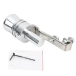 Universal Aluminum Turbo Sound Exhaust Muffler Pipe Whistle Car Simulator Whistler, Size: S - Image 3