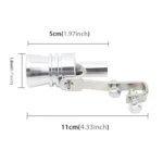 Universal Aluminum Turbo Sound Exhaust Muffler Pipe Whistle Car Simulator Whistler, Size: S - Image 4