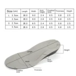 2.5cm PU Breathable Sport Height Increase Insoles - Image 6