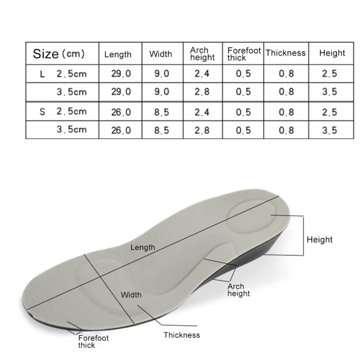 HC9274A_5.webp 2.5cm PU Breathable Sport Height Increase Insoles - Image 6