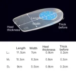 1 Pair Silica Gel Comfort Cushioning Heel Pads, Size: M - Image 8