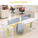 2 PCS Space Aluminum Alloy Desk Screen Clamps Screen Baffle - Image 7