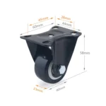 2 PCS 1.5 inch Furniture Cabinet Coffee Table Silent Directional Wheel - Image 2