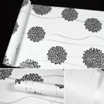 Black Flower Ball Creative 3D Stone Brick Decoration Wallpaper Stickers Bedroom Living Room Wall Waterproof Wallpaper Roll, Size: 45 x 1000cm - Image 3