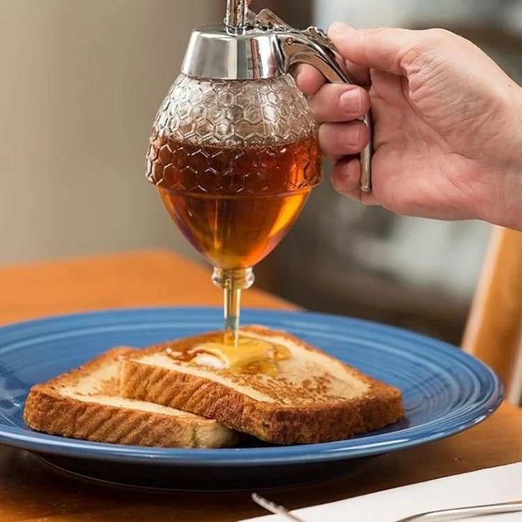 HC9472.webp Transparent Acrylic Honey Juice Dispenser, Size: 8.3*10.0*15cm - Image 1