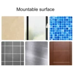 Space Aluminium Showerhead Holder Traceless Adjustable Bath Shower Bracket - Image 6