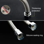 1.5m Flexible Stainless Steel Showerhead Hose Pipe Double Interlock Copper Interface Anti Burst Bath Water Pipe - Image 4
