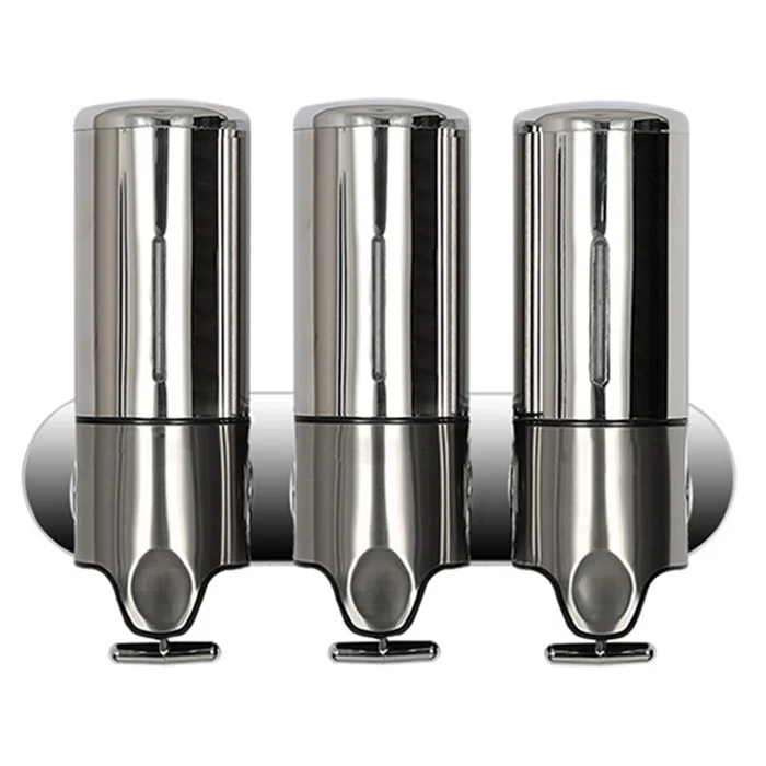 HC9538SL.webp Triple Hotel Shower Manual Dispenser Wall Mounted Washing Liquid Shampoo Soap Bottle, Capacity: 1200ml - Image 1