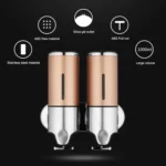 Triple Hotel Shower Manual Dispenser Wall Mounted Washing Liquid Shampoo Soap Bottle, Capacity: 1200ml - Image 6