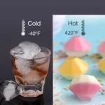 New 4 Cavity Diamond Shape 3D Ice Cube Mold Maker Bar Party Silicone Trays Chocolate Mold Kitchen Tool - Image 5