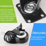 2 PCS 2 inch Furniture Cabinet Coffee Table Silent Screw Universal Wheel - Image 5