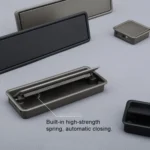 Simple Wardrobe Slotted Scrub Handle Concealed Recessed Drawer Invisible Handle, Hole Distance：160mm - Image 5