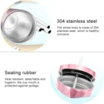 500ml Irregular Double Layer 304 Stainless Steel Sippy Cup - Image 4