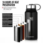610ml Outdoor Vacuum Stainless Steel Heat Insulation Cup Portable Large Capacity Sports Bottle - Image 8