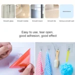 10pcs PVC + Stainless Steel Thick Plum Shape Seamless Adhesive Hook Waterproof Transparent Strong Stick Hook Kitchen Wall Mount - Image 5