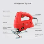 220V Jig Saw Electric Saw Woodworking Electric Tools Multifunction Chainsaw Hand Saws Wood Cutting Machine With Laser & 10 Saw Blade, EU plug - Image 3