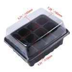 Seedling Tray Sprout Plate 12 Holes Nursery Pots Tray Lids Box For Gardening Bonsai Mini Greenhouse Nursery Plate - Image 3