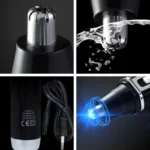 SPORTSMAN Four-in-one Rechargeable Ear Nose Trimmer Electric Shaver Beard Face Eyebrows Hair Trimmer For Men, EU Plug(Black, 220V) - Image 5