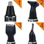 SPORTSMAN Four-in-one Rechargeable Ear Nose Trimmer Electric Shaver Beard Face Eyebrows Hair Trimmer For Men, US Plug(Black, 110V) - Image 4