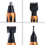 SPORTSMAN Four-in-one Electric Rechargeable Ear Nose Trimmer Beard Face Shaver Eyebrows Hair Trimmer For Men, US Plug(gold 110v) - Image 4