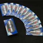 10 Boxes Practical Old-fashioned Stainless Steel Double-sided Blade Shaving Eyebrow Chimer Blade(Silver) - Image 2