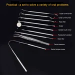 9 In 1 Stainless Steel Dentist Tools Set - Image 6