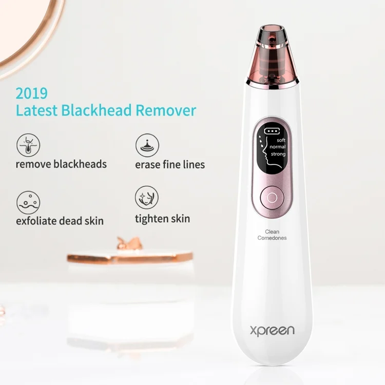 HCB0776_2.webp Xpreen Rechargeable Pore Cleanser Home Facial Beauty Device with LED Screen & 4 Probes - Image 3