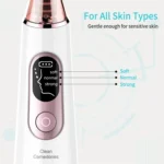 Xpreen Rechargeable Pore Cleanser Home Facial Beauty Device with LED Screen & 4 Probes - Image 5