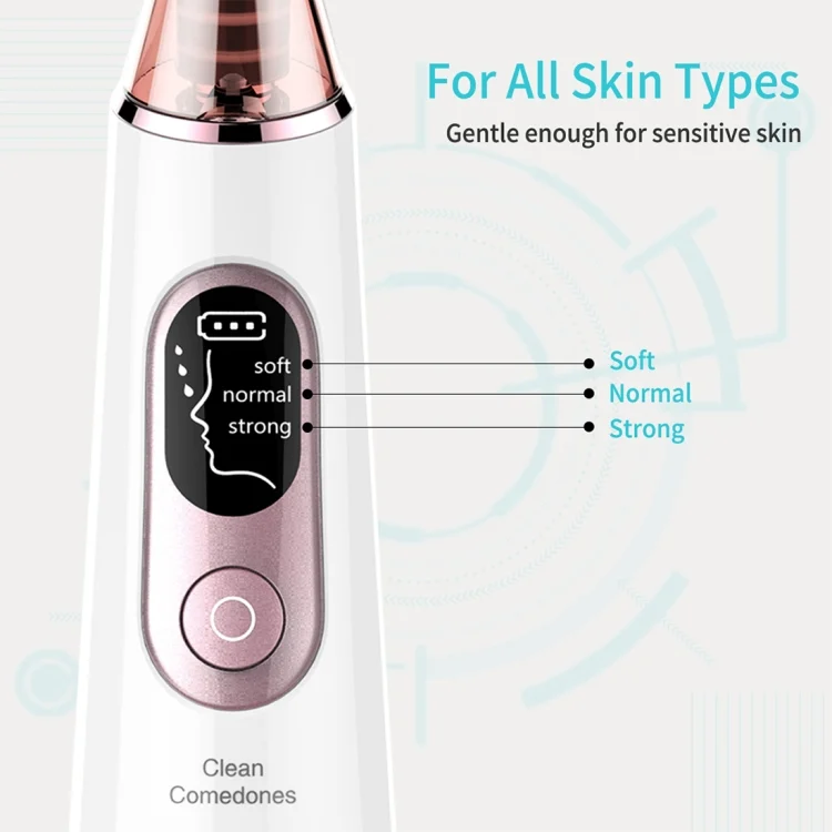 HCB0776_4.webp Xpreen Rechargeable Pore Cleanser Home Facial Beauty Device with LED Screen & 4 Probes - Image 5