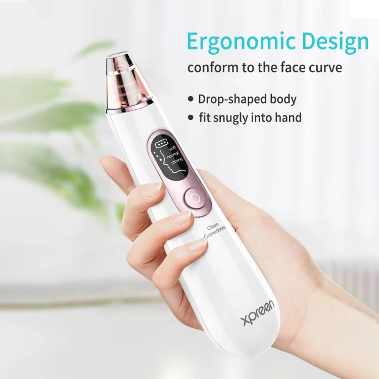 HCB0776_6.webp Xpreen Rechargeable Pore Cleanser Home Facial Beauty Device with LED Screen & 4 Probes - Image 7