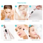 Xpreen Rechargeable Pore Cleanser Home Facial Beauty Device with LED Screen & 4 Probes - Image 9