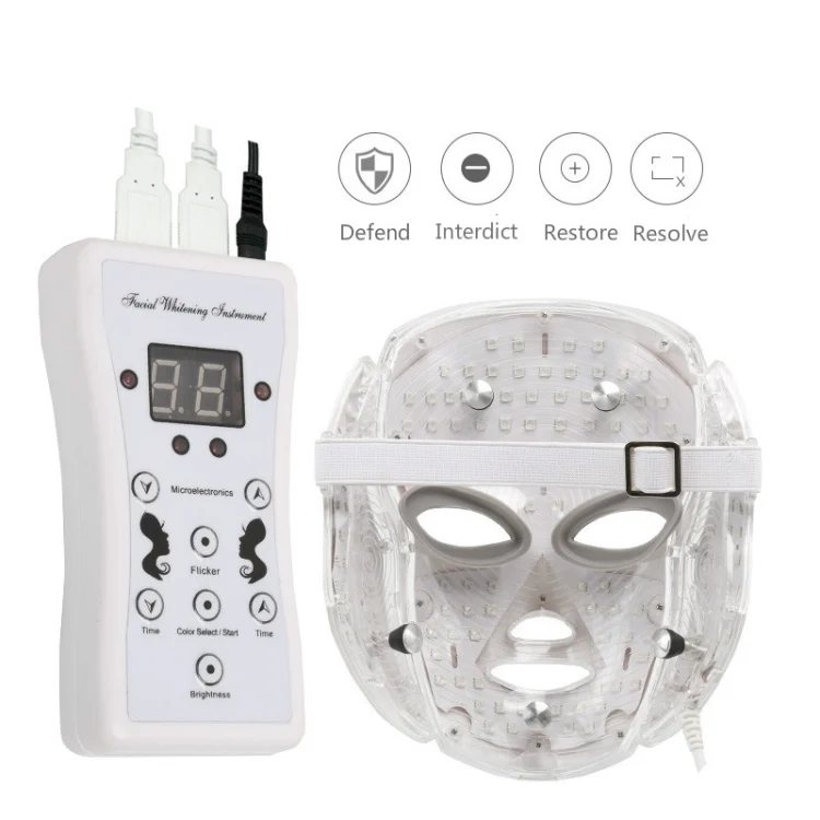 HCB0801A_4.webp 7 Color LED Facial Mask Photon Mask Skin Rejuvenation Face Beauty Machine, UK Plug - Image 5