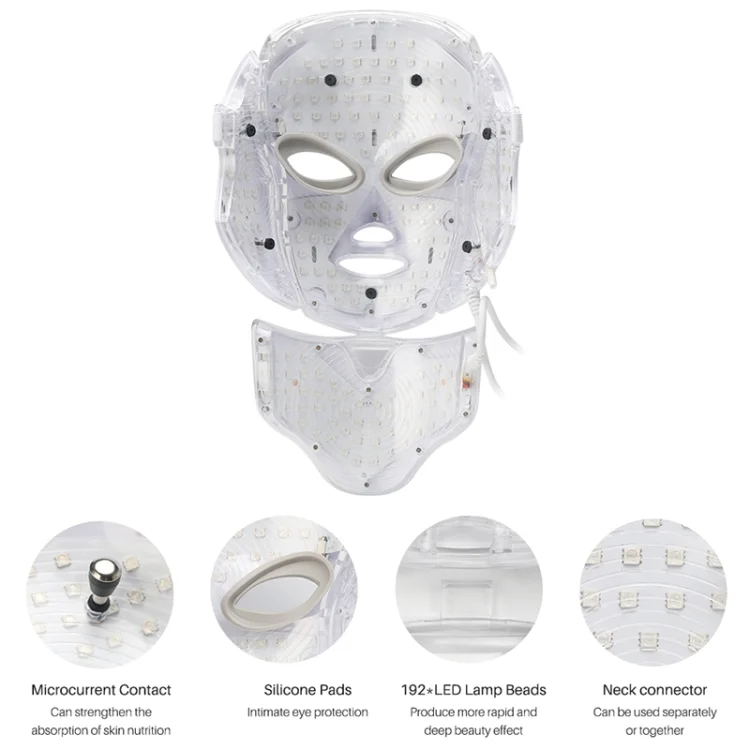 HCB0801A_6.webp 7 Color LED Facial Mask Photon Mask Skin Rejuvenation Face Beauty Machine, UK Plug - Image 7