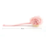 2 In 1 Multi-function Soft Hair Long Handle Bath Ball Body Brush - Image 3