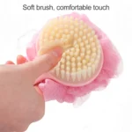 2 In 1 Multi-function Soft Hair Long Handle Bath Ball Body Brush - Image 6