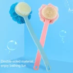 2 In 1 Multi-function Soft Hair Long Handle Bath Ball Body Brush - Image 8