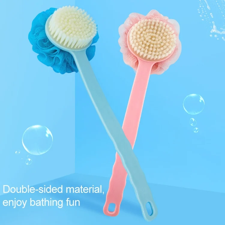 HCB0863F_7.webp 2 In 1 Multi-function Soft Hair Long Handle Bath Ball Body Brush - Image 8