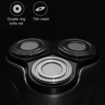 Original Xiaomi ENCHEN Water Proof Triple Rotary Double Ring Blade Shaving Head Electric Rechargeable Shaver For Men(Silver) - Image 7