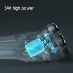 Original Xiaomi ENCHEN Water Proof Triple Rotary Double Ring Blade Shaving Head Electric Rechargeable Shaver For Men(Silver) - Image 9