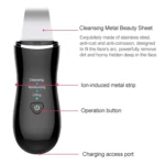 BLK-D016 Ultrasonic Beauty Shovel Skin Machine Vibration Household Facial Cleaning and Washing Massage Instrument Beauty Instrument - Image 4