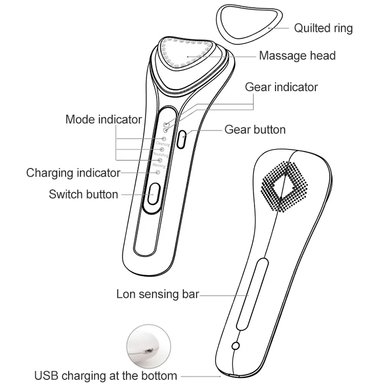 HCB2024_2.webp BLK-D020 Ion Import and Export Instrument Facial Beauty Massage Instrument Heating Vibration Ffacial Skin Care Instrument - Image 3