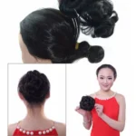 30M33# Wig Ball Head Flower Hairpin Hair Bag Wig Headband for Bride - Image 4
