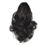 Natural Short Curly Hair Clip-on Pear Blossom Roll Horsetail Wig - Image 2