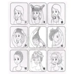 European and American Black Gradient Light Brown Wig Headgear with Short and Small Curly Hair for Women - Image 5