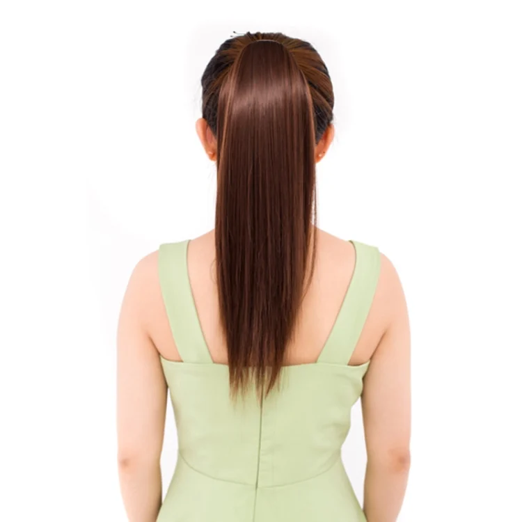 HCB2573FY_3.webp Natural Long Straight Hair Ponytail Bandage-style Wig Ponytail for Women,Length: 45cm - Image 4
