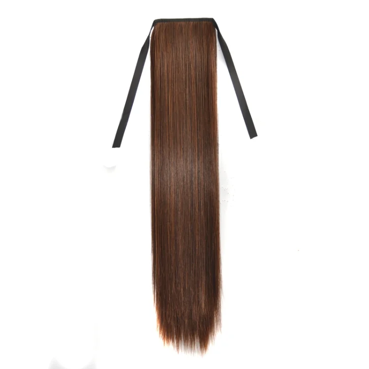 HCB2574FY_1.webp Natural Long Straight Hair Ponytail Bandage-style Wig Ponytail for Women,Length: 60cm - Image 2