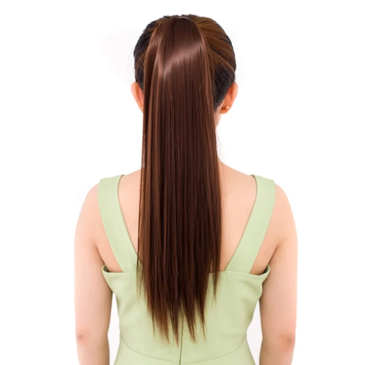 HCB2574FY_3.webp Natural Long Straight Hair Ponytail Bandage-style Wig Ponytail for Women,Length: 60cm - Image 4